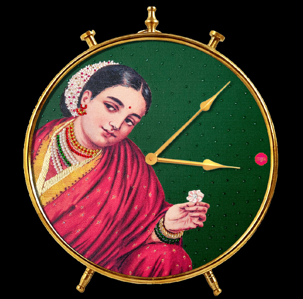 Menaka Table Clock Art - Rajatimeless